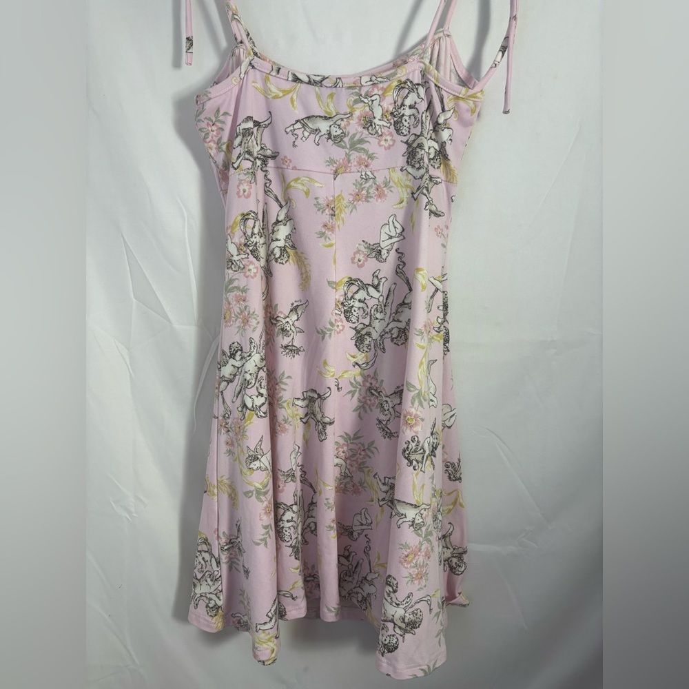 Pink Coquette‎ Angel Babydoll Ethereal Tie Strap Mini Dress Size M - Picture 12 of 12